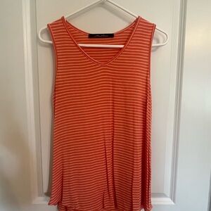 Hawthorne Women's Vibrant Orange Striped Tank Top